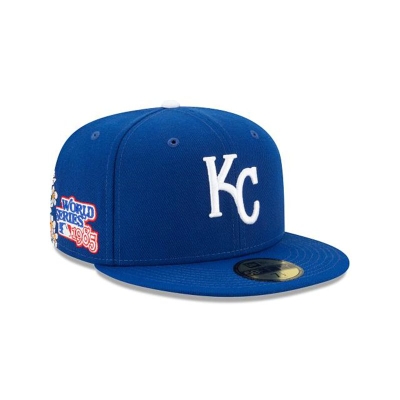 Blue Kansas City Royals Hat - New Era MLB State Flower 59FIFTY Fitted Caps USA0246135